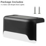 4 Solar LED Bright Deck Lights Outdoor Garden Patio Railing Decks Path Lighting Outdoor Garden Light Deck Lamp Solar Stairs Light - Image 8