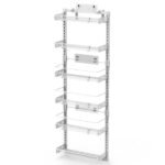 Over The Door Pantry Organizer 6-Tier Pantry Door Organizer Carbon Steel 110LBS Loading Easy Install Behind Door Storage For Closet Kitchen Bathroom 50.19'H 17.12'W 5.51'D - Image 3