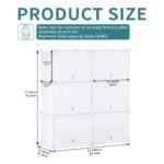 Shoe Rack Storage Cabinet, 8-layer Shoe Storage Cabinet With Door, Stackable And Detachable Shoe Storage Cabinet - Image 4