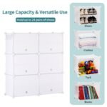 Shoe Rack Storage Cabinet, 8-layer Shoe Storage Cabinet With Door, Stackable And Detachable Shoe Storage Cabinet - Image 7