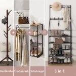5-Tier Shoe Rack Shoe Storage For Entryway,Narrow Shoe Rack,Coat And Shoe Rack With 8 Hooks - Image 10