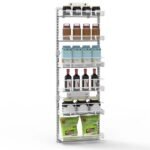 Over The Door Pantry Organizer 6-Tier Pantry Door Organizer Carbon Steel 110LBS Loading Easy Install Behind Door Storage For Closet Kitchen Bathroom 50.19'H 17.12'W 5.51'D - Image 5